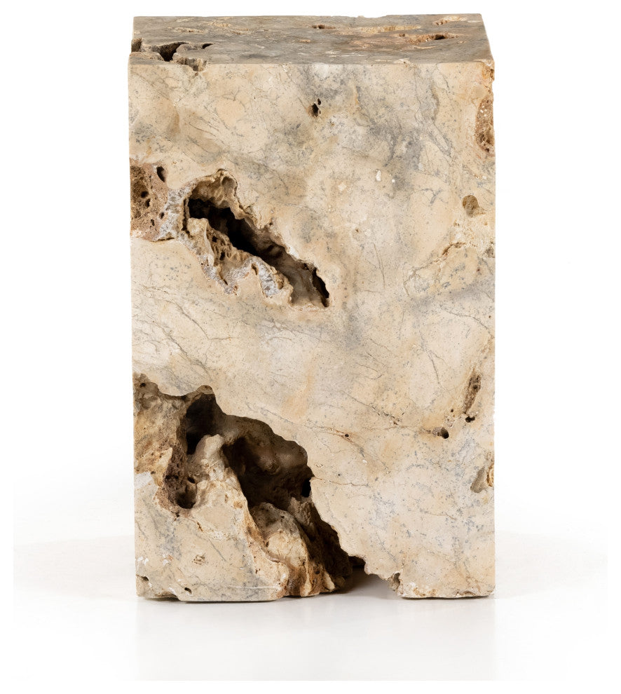 Faydon End Table-Romano Fosse Travertine