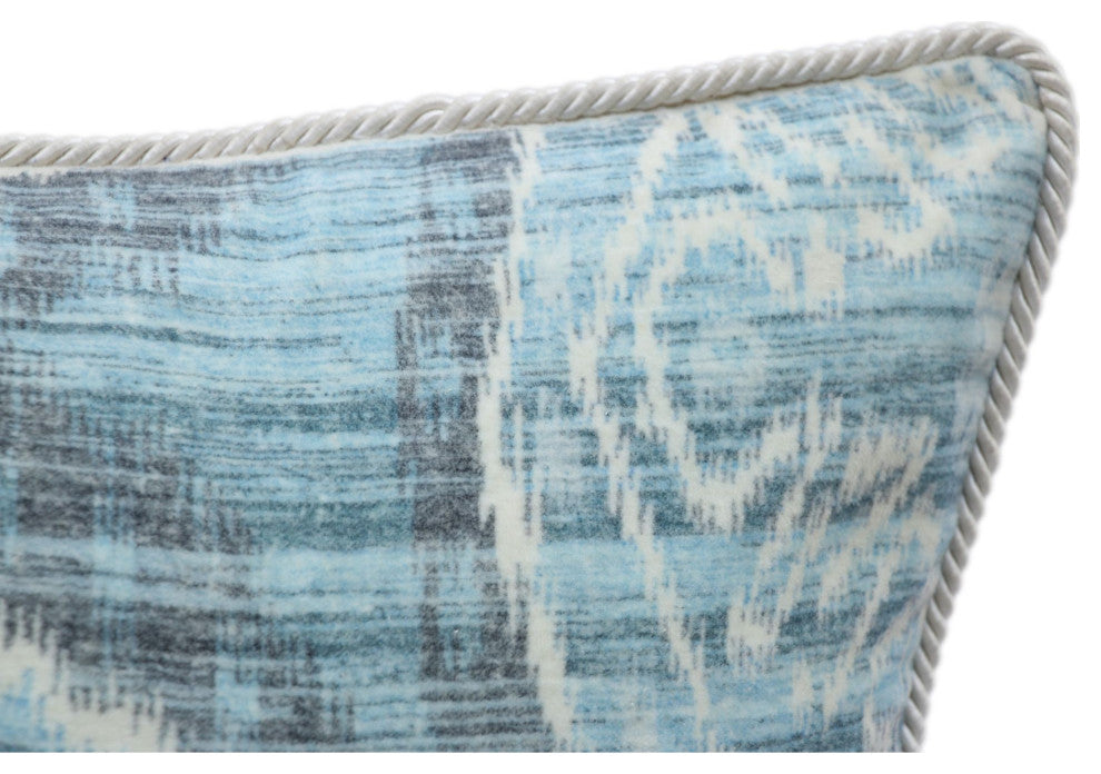 Turquoise Machine Woven Hadley Throw Pillow, 20" x 20"