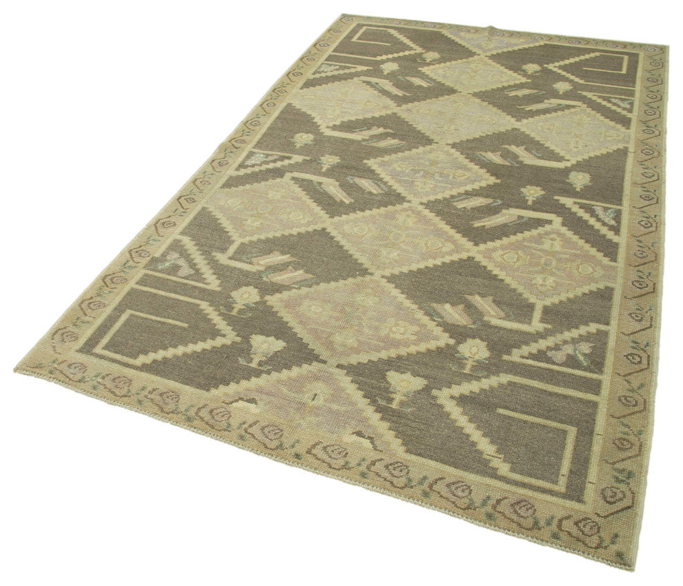 Rug N Carpet - Handwoven Turkish 4' 9'' x 8' 0'' Vintage Wool Rug