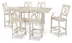 Braxton 7-Piece Farmhouse Trestle Bar Set, Sand