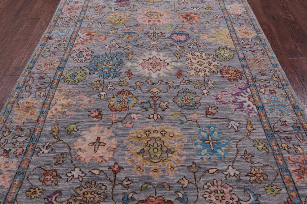 Turkish Oushak Hand Knotted Wool Rug 6' 0" X 9' 5" - Q15672