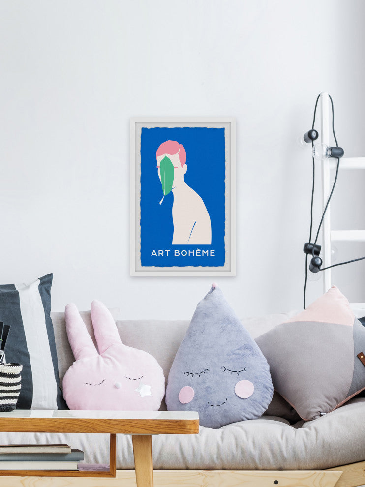 "Leaf Face" Framed Painting Print, 8x12
