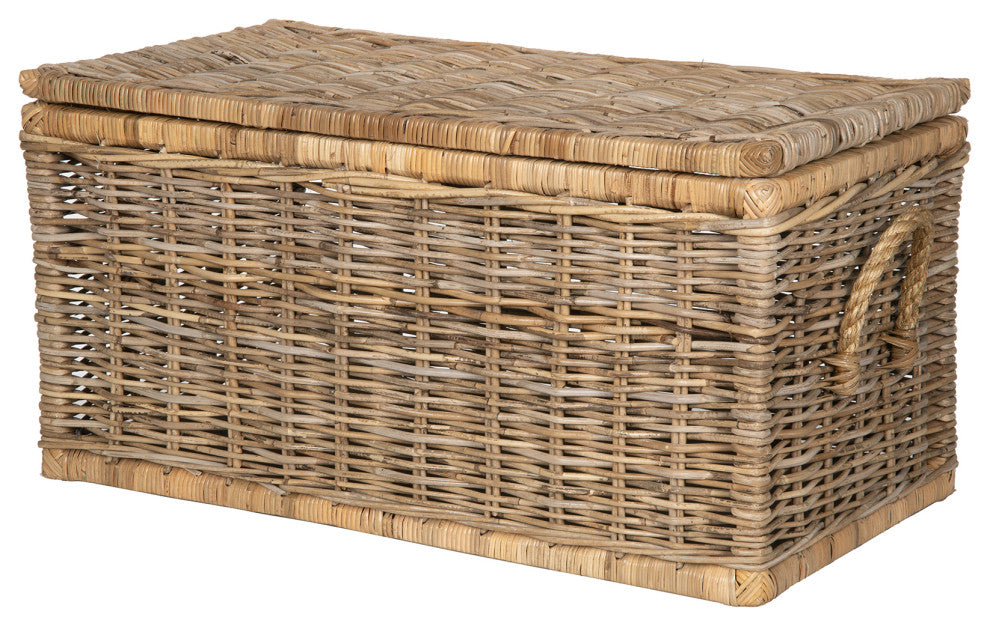 Rattan Kobo Decorative Storage Trunk With Lid, Small