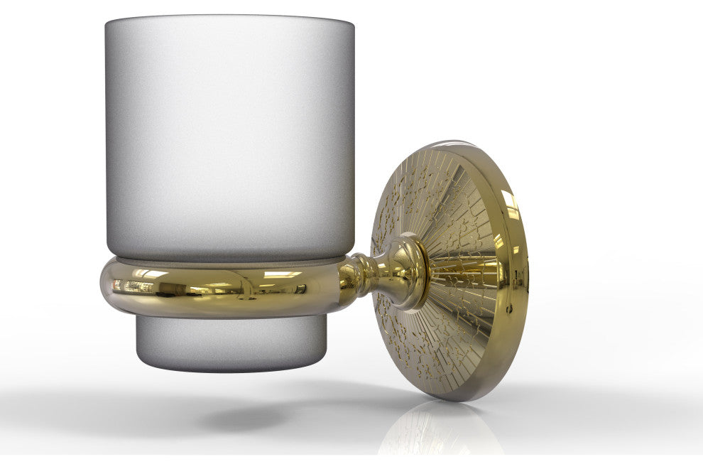 Monte Carlo Wall Mounted Tumbler Holder, Unlacquered Brass