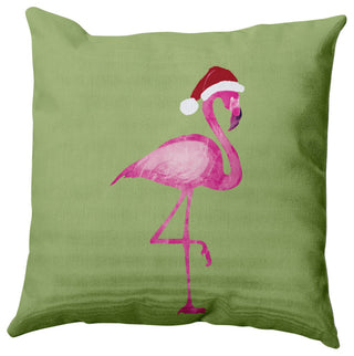 Snow Bird Decorative Throw Pillow, Green, 18"x18"