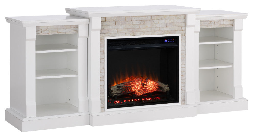 Silas Electric Fireplace With Bookcases
