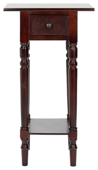 Safavieh Sabrina End Table With Storage Drawer, Dark Cherry