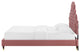 Tufted Platform Bed Frame, King Size, Velvet, Pink, Modern Contemporary, Bedroom