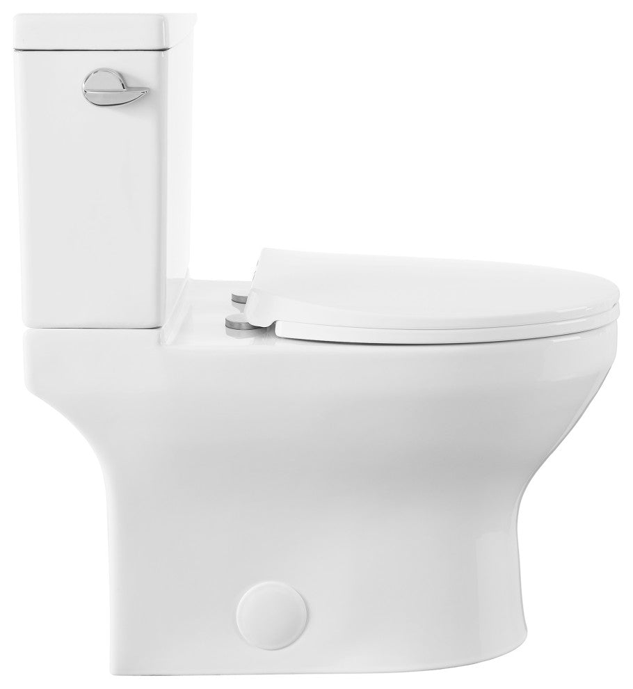 Classe Two-Piece Elongated Left Side Flush Handle Toilet