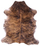 7' 4" X 6' 5" Brindle Natural Cowhide Rug C2250
