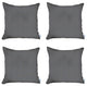 Set of 4 Blue Houndstooth Pillow Covers