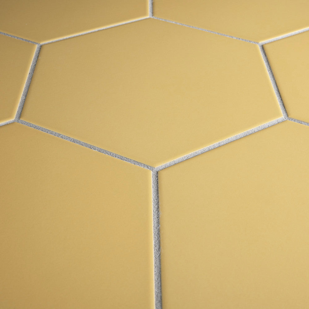 Textile Basic Hex Dandelion Porcelain Floor and Wall Tile