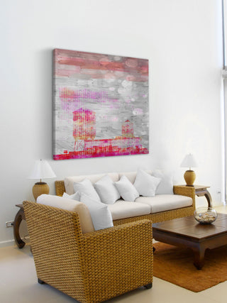 "Silos in Color" Print on Canvas, 24"x24"