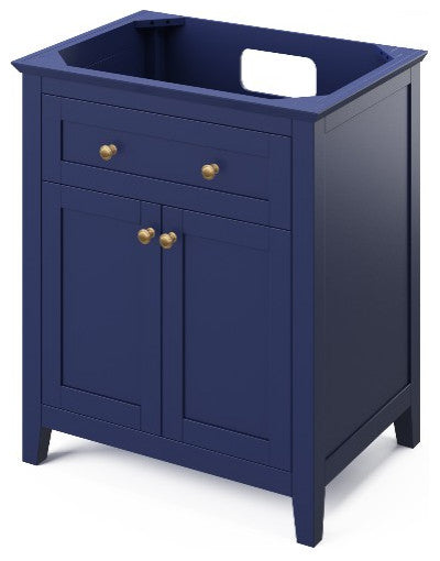 Chatham Traditional 30" Hale Blue Single Sink Vanity, Steel Grey Cultured Marble