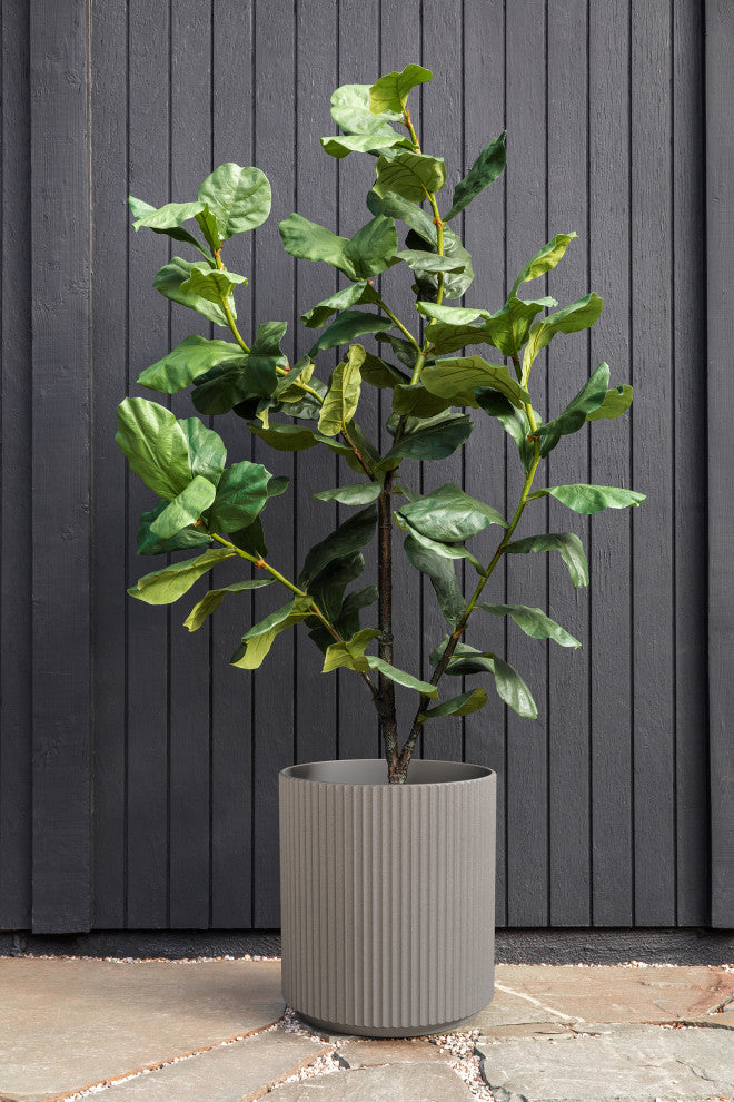 Veradek Demi Series Planter, Gray, 20", 2 Pack