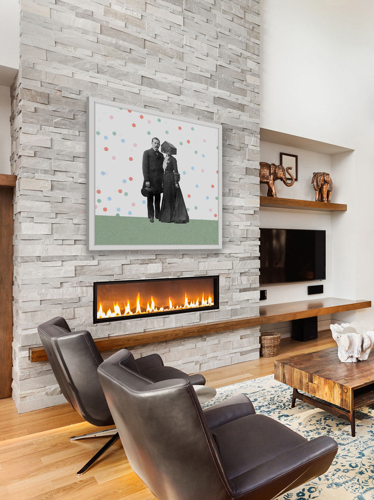 Marmont Hill, "Pareja Piedras" by Bengoa Vazquez Framed Painting Print, 32x32