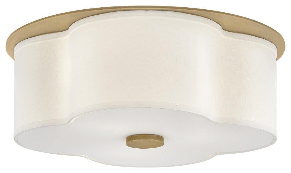 Hinkley Delaney Medium Flush Mount, Heritage Brass
