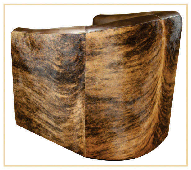 Rustic Swivel Tub Accent Chair