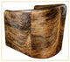 Rustic Swivel Tub Accent Chair