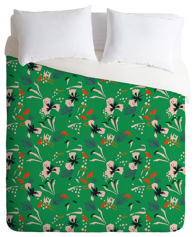 Holli Zollinger Anthology Of Pattern Seville Garden Green Duvet Cover, Twin