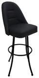 Swivel Counter 26" 30" Extra Tall 34" Metal Bar Stool M-235, Black Vinyl - Black