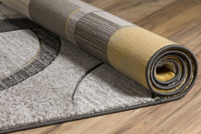 Well Woven Ruby Yolo Modern Geo Shapes Gold Runner Rug 2' x 7' Runner