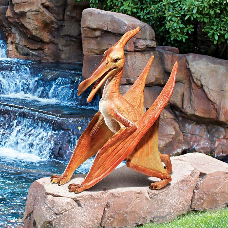 Scaled Pterodactyl Dinosaur Statue