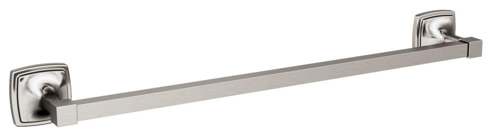Amerock Stature Transitional Towel Bar, Brushed Nickel, 18" Center-to-Center