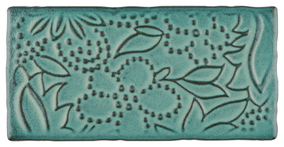 Antic Feelings Ceramic Subway Wall Tile, Lava Verde