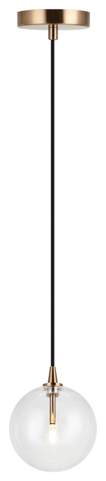 Matteo Lighting C81801AGCL Pendant, Aged Gold Brass Finish