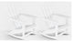 WestinTrends 2PC Outdoor Patio Porch Rocker Classic Adirondack Rocking Chair Set, White
