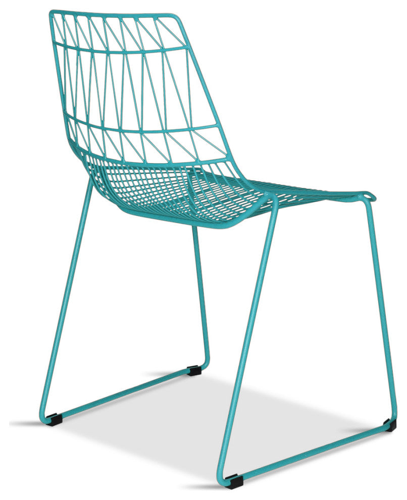 Ace 3 Piece Dining Set with Matte White Table, Matte Teal
