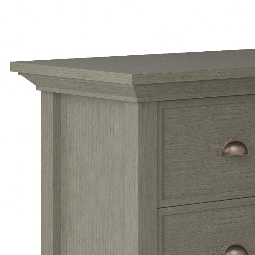 Redmond Solid Wood 39 Inch Wide Medium Storage Cabinet In Farmhouse Grey