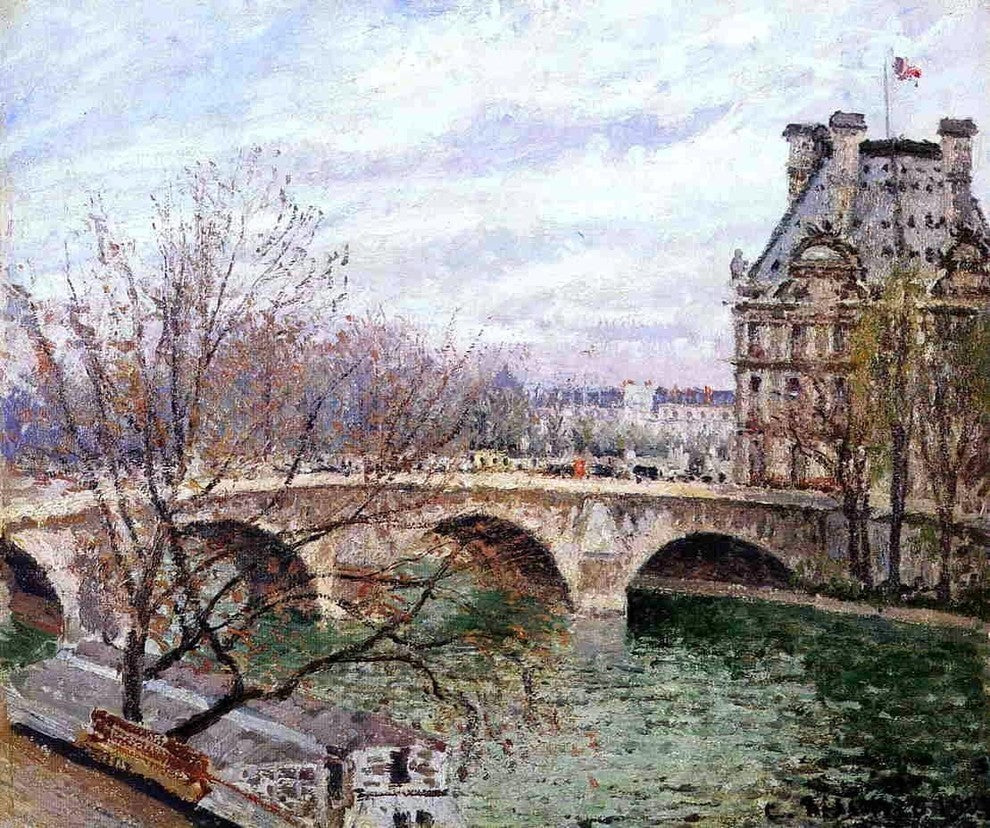 Camille Pissarro The Pont Royal and the Pavillon de Flore Wall Decal