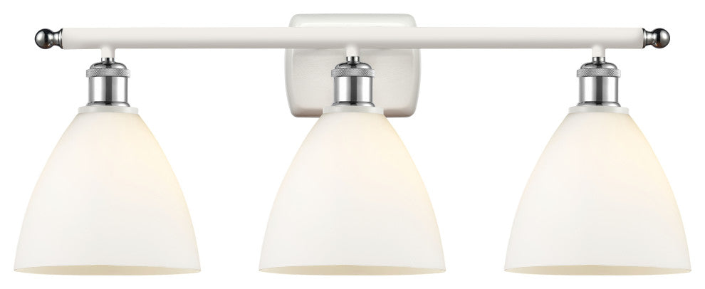 Innovations 516-3W-WPC-GBD-751-LED 3 Light Vanity Light, White, Polished Chrome