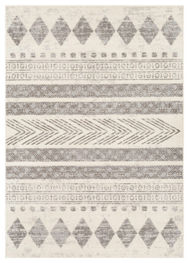 Surya Pisa PSS-2306 7'10"x10' Rug, Medium Gray/Light Gray/Ivory