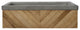 36" Chardonnay Floating Vanity with NativeStone Trough in Ash