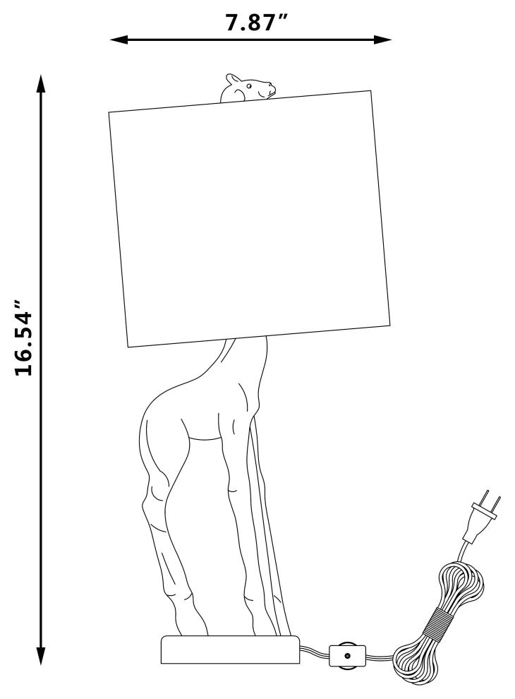 Giraffe 16.54" Table Lamp, White