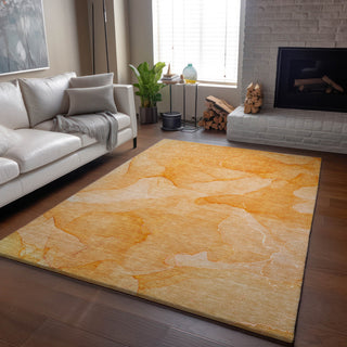 Premium Machine Washable Mayfield AMF509 Orange 10' x 14' Rug