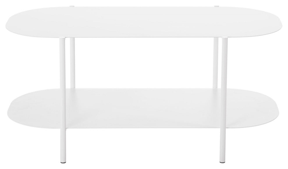 Coffee Table, Round, Steel Metal, White, Living Lounge Cafe Lobby Hospitality