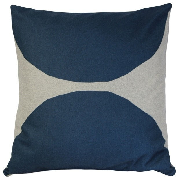 Pillow Decor - Kukamuka  Scandinavian Kivi Throw Pillow 22x22, Blue