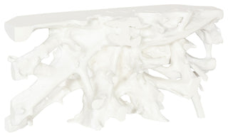 Cast Root Console Table, Gel Coat White