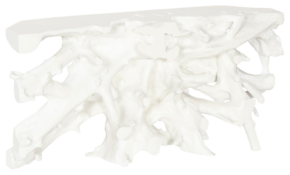 Cast Root Console Table, Gel Coat White