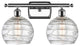 Deco Swirl Bath Vanity Light, Polished Chrome, Clear