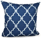 Trellis Decorative Pillow, Navy Blue, 16"x16"