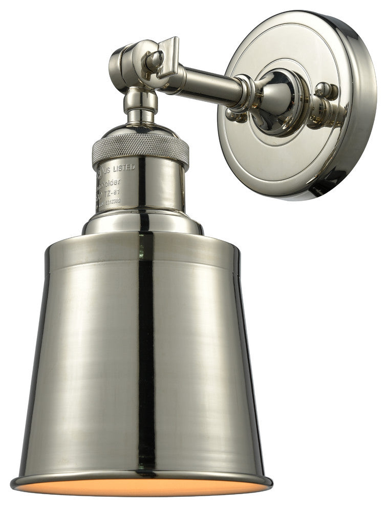 Addison 1-Light Sconce, Polished Nickel