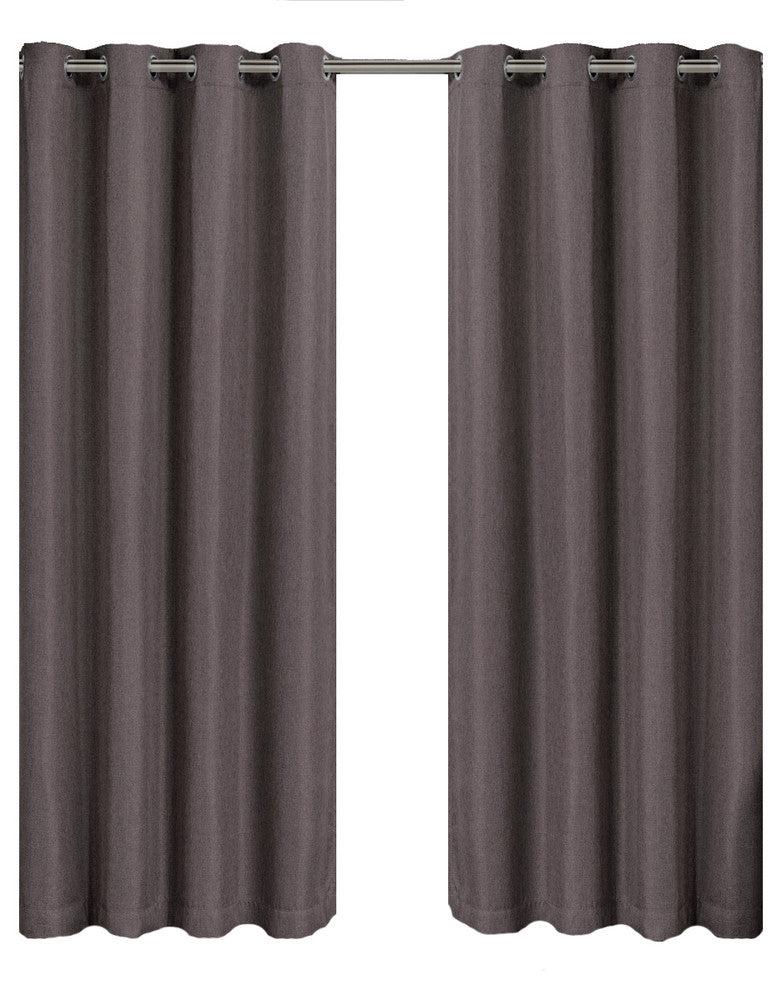Gulfport Faux Linen Blackout Weave Panels, Purple, 52"x96" Single