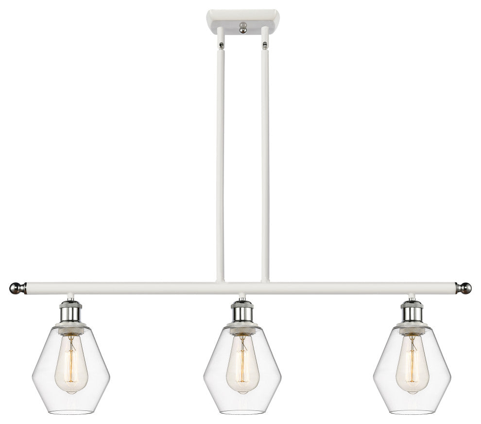 Innovations 516-3I-WPC-G652-6 3-Light Island Light, White, Polished Chrome