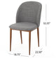 GDF Studio Anastasia Light Gray Fabric Dining Chairs, Set of 2