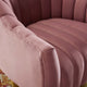 Modern Designer Lounge Accent Side Chair, Velvet Fabric Metal Steel, Pink